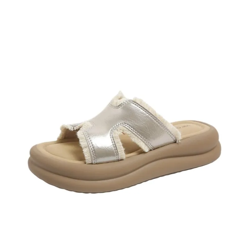 LXVB Rubber Sole Slip Resistant Slide Slippers Women's-19