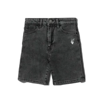 OFF WHITE Denim Shorts Women's Black
