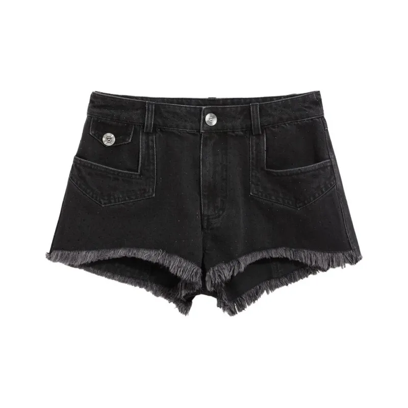 Bebe Denim Shorts Women's Black-0