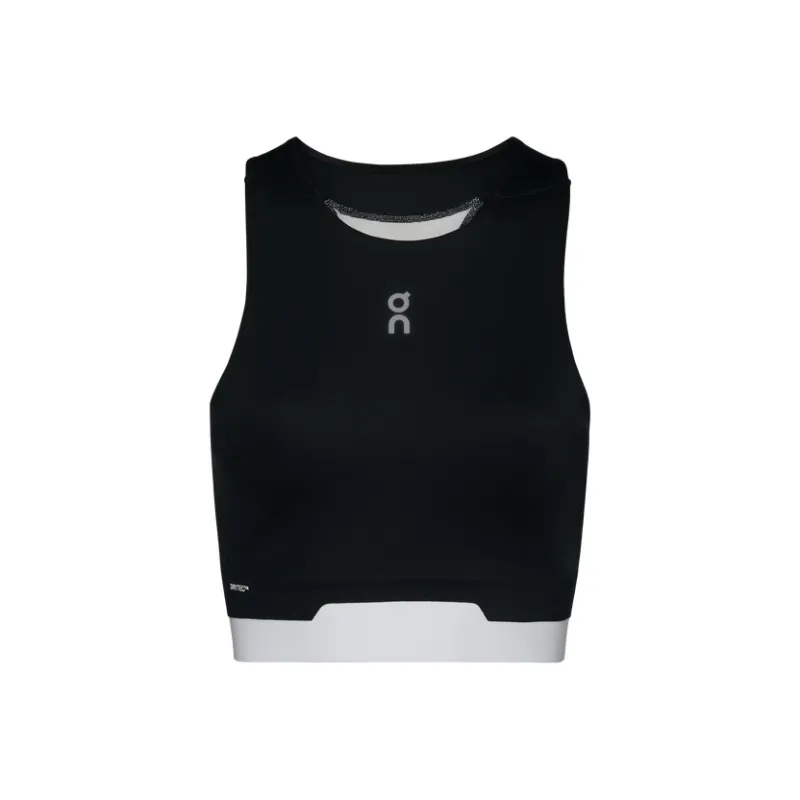 On Train 2 in 1 Crop Sport Vests Women's Black-0