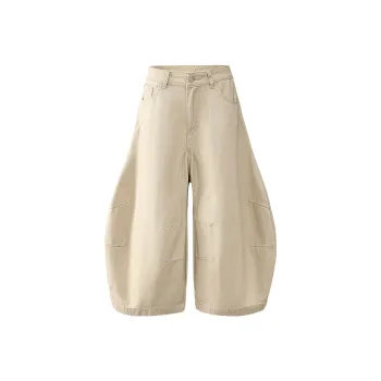 Wen Shan Denim Shorts Women's Apricot