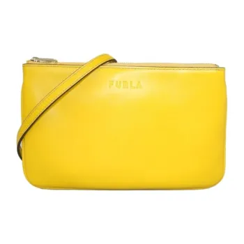 Furla Leather Crossbody Bag, Shoulder Bag Mini Women's Yellow