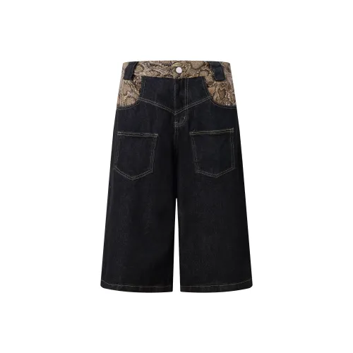VINMUK Denim Shorts Unisex Black