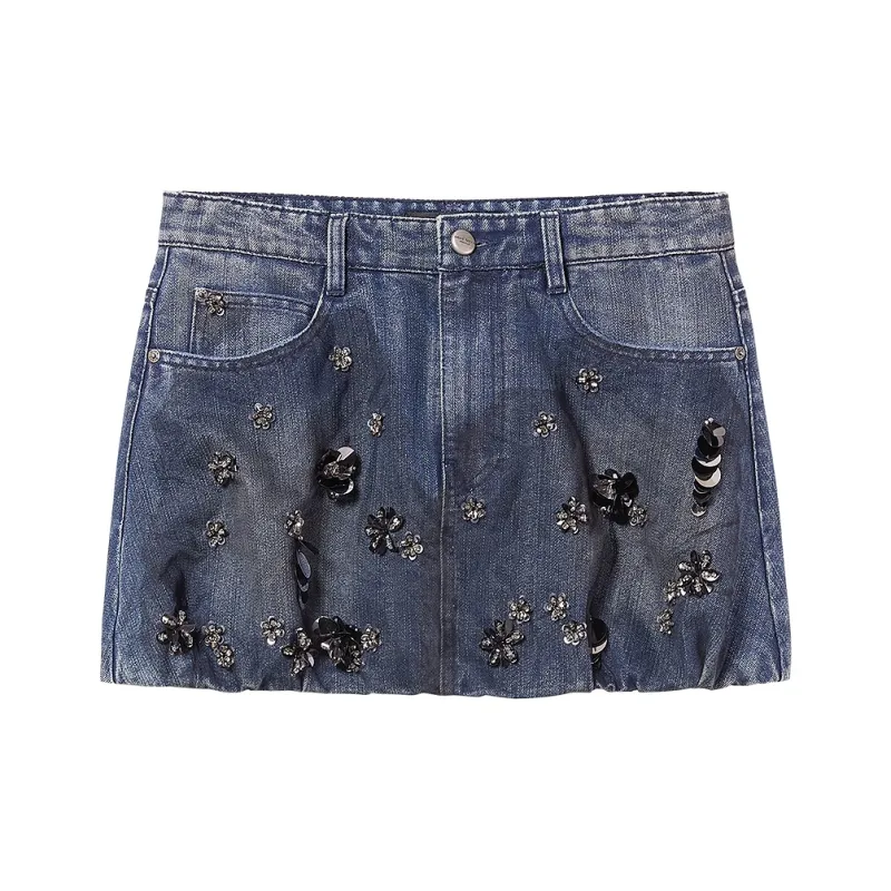 Miss Sixty Denim Short Skirts Women's Dark Blue-0