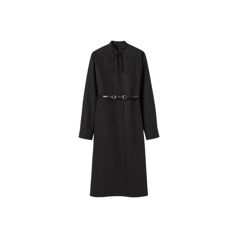 GUCCI Long Sleeved Dress Women's Black-0