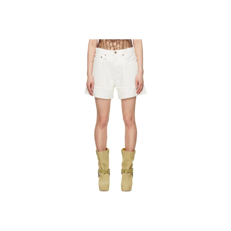R13 Denim Shorts Women's White-0