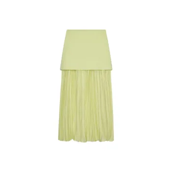 ZARA Casual Long Skirt Women's Apple Green