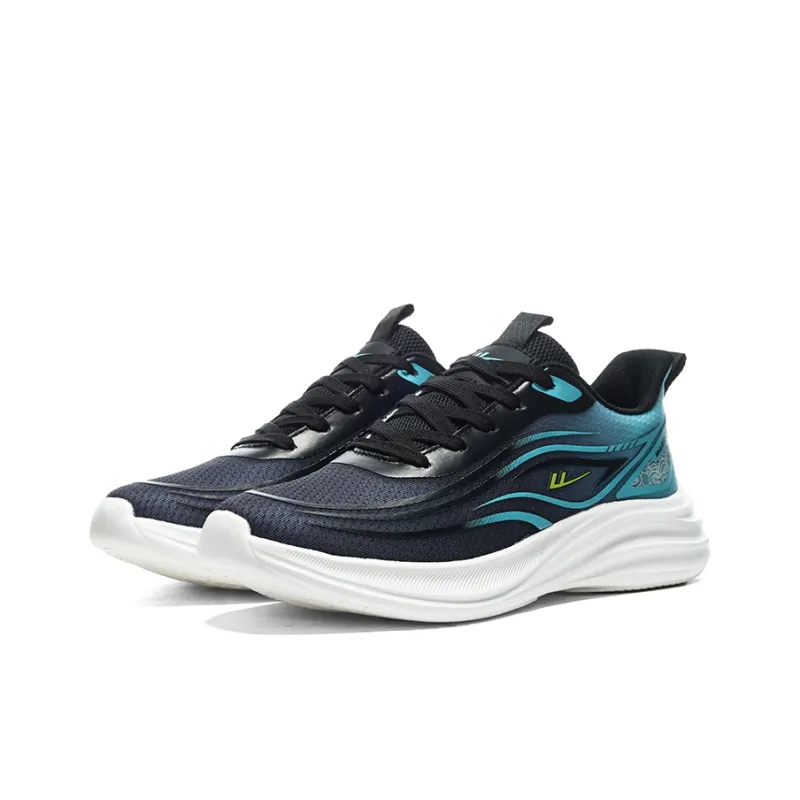 WARRIOR Running Shoes Men Low Top Blue Black-1