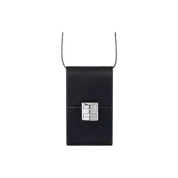 GIVENCHY 4G Smooth Box Cow Leather Cell Phone Pouch Shoulder Bag Crossbody Bag Mini Women's Black