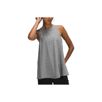 Lululemon All Tied Up Sport Vests Women's Stripes Mixed Medium Gray Black