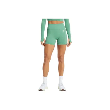 GYMSHARK Sports Shorts Women's Lagoon Green/Marl White