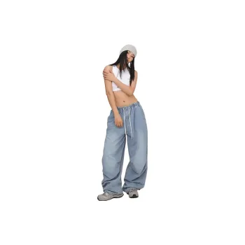 PZHK Jeans Women's Blue Shopping Bag Included
