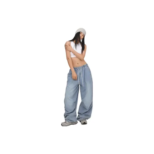 PZHK Jeans Women's Blue Shopping Bag Included