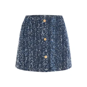 FRAME FW24 Denim Short Skirts Women's Blue