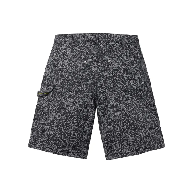 Supreme Handwriting Double Knee Denim Short-1