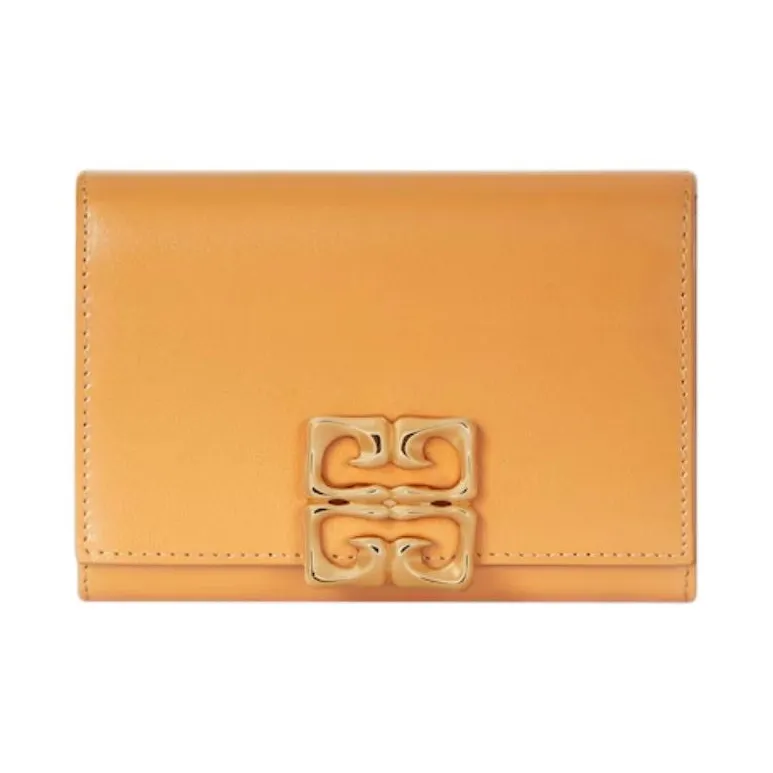 Givenchy 4G Liquid Calfskin Wallet Women's Orange-0