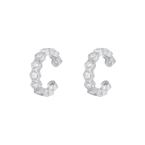 NVBBK S925 Silver Clip On Earrings Women's-7
