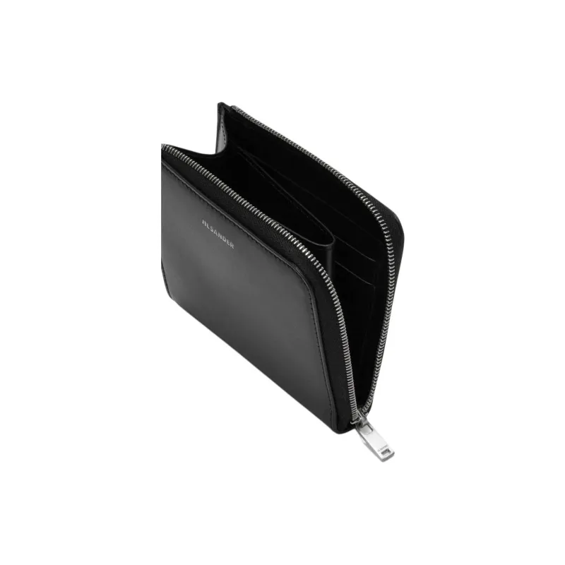JIL SANDER Calfskin Wallet Men's Black-2