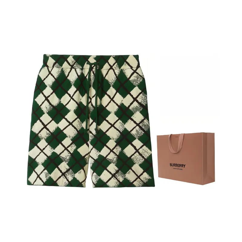 Burberry SS24 Casual Shorts Men's Ivy Green-1