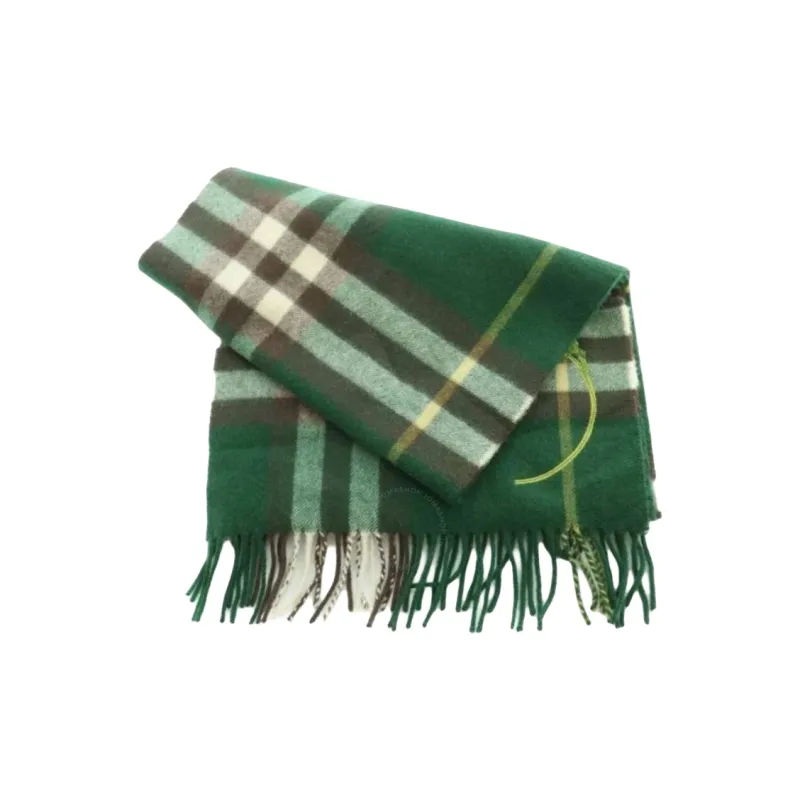 Burberry Cashmere Knit Scarves Unisex Green-1