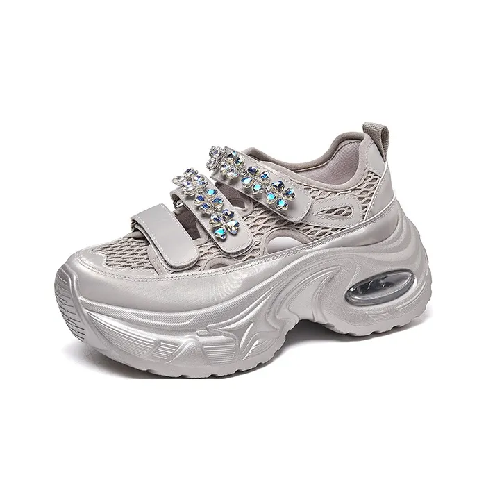 Lee Cooper Anti Slip And Wear Resistant Height Increasing Low Top Chunky Sneakers Women's-5