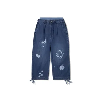 LiNing x ANB Denim Shorts Women's Dark Denim Blue
