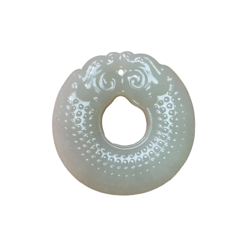 BUDOUXIAOAI Hetian Jade Pendants White Jade/Pale Greenish White Jade Unisex-0