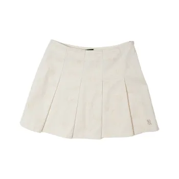 MLB New York Yankees Denim Short Skirts Women's Dark Cream