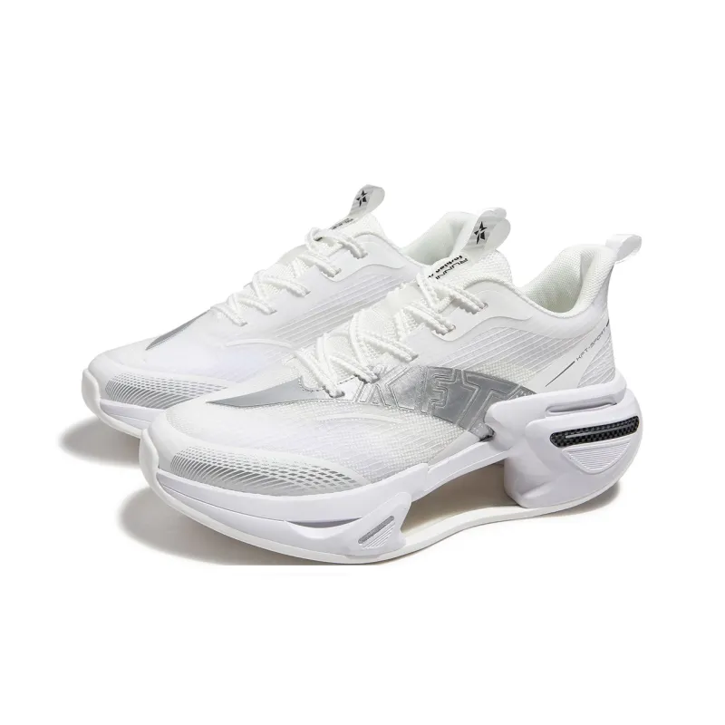 KFT Running Shoes Unisex Low Top Silver White/White Black/White Purple-1
