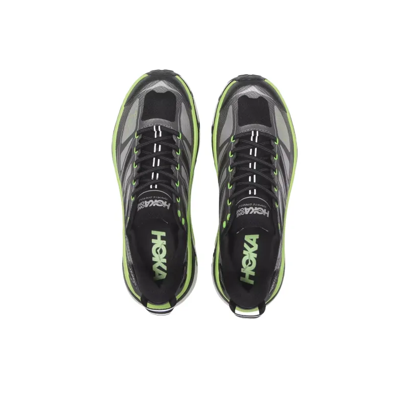 HOKA ONE ONE Mafate Speed 2 Anti Slip Wear Resistant Low Top Running Shoes Unisex Black Green-2