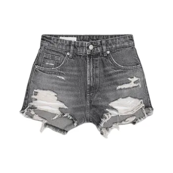 ZARA Trf Denim Shorts Women's Light Gray