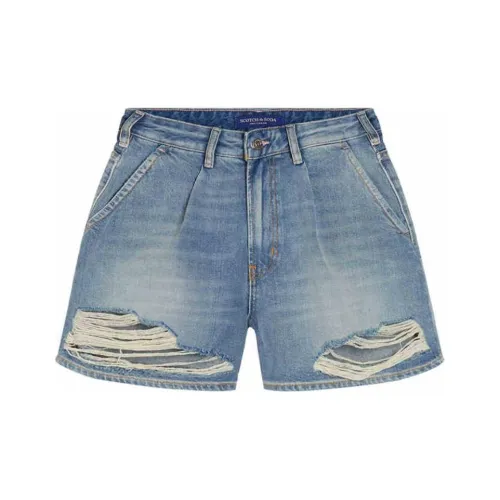 Scotch&Soda Denim Shorts Women's Light Blue