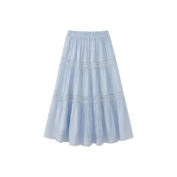 Homemade Willow Silk Casual Long Skirt Women's