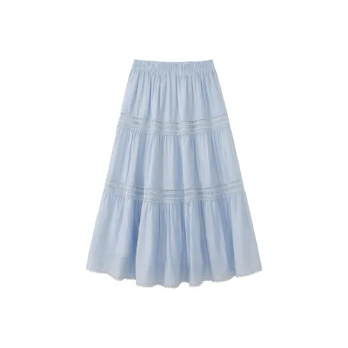 Homemade Willow Silk Casual Long Skirt Women's