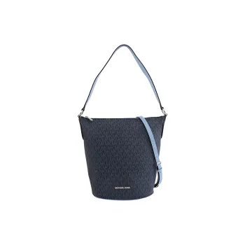 MICHAEL KORS MK Brooke Suede Shoulder Bag, Crossbody Bag, Handbag Women's Dark Blue