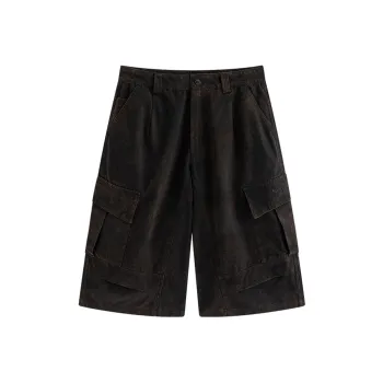 ENSHADOWER Cargo Shorts Unisex Black Brown
