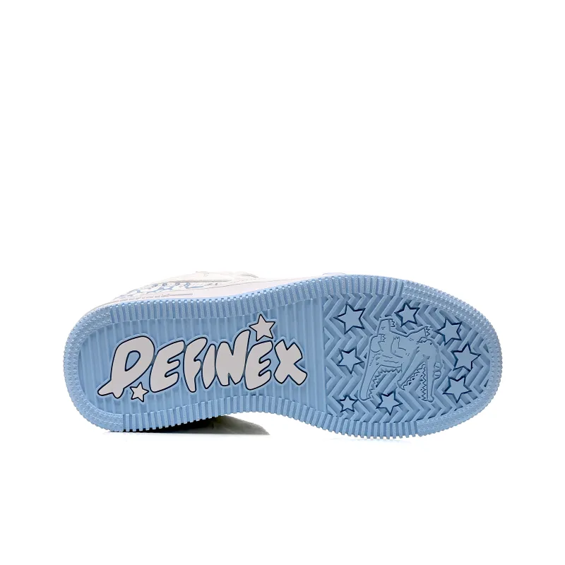 DEFINEX Low-Top Skateboard Shoes Unisex White-34