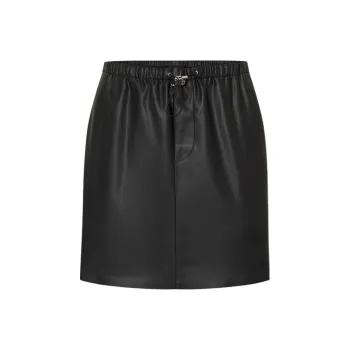 MOCO Leather Short Skirts Women's Black