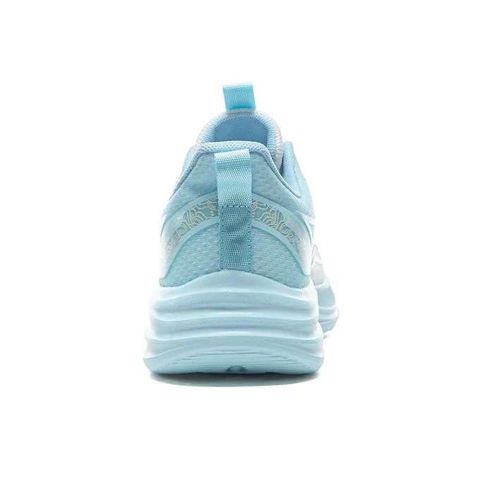 Warrior Rebound Abrasion Resistant Lightweight Breathable Slip Resistant Low Top Running Shoes Women's White Blue-3