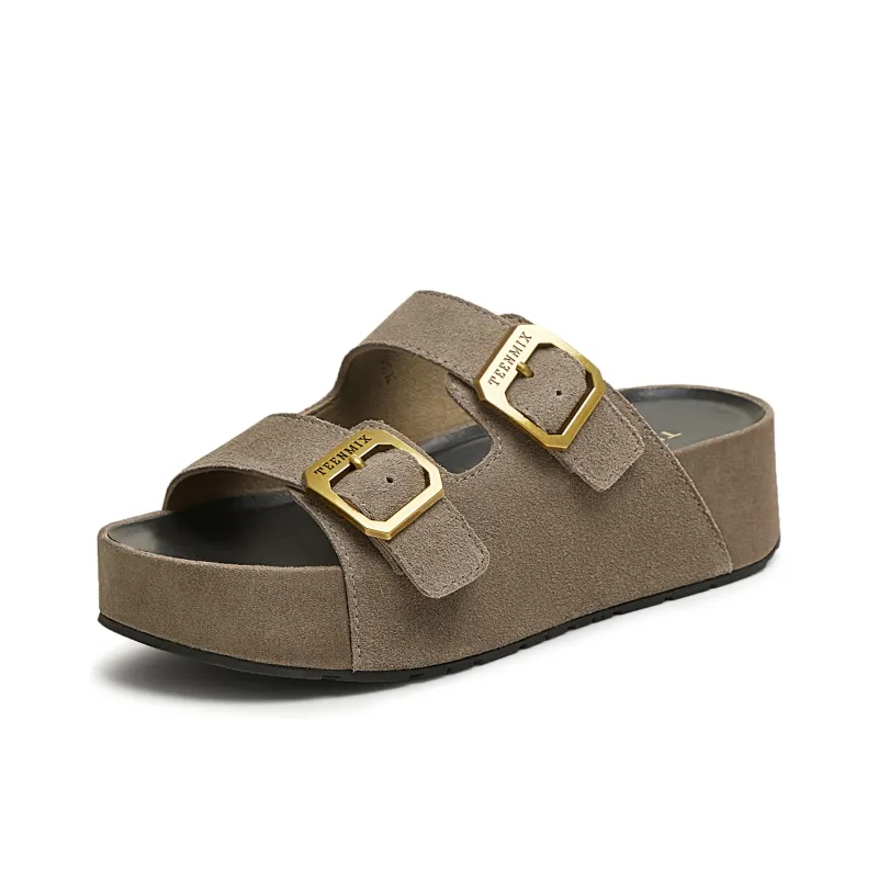 Teenmix Rubber Sole Slip Resistant Abrasion Resistant Cushioning Slide Slippers Women's-6