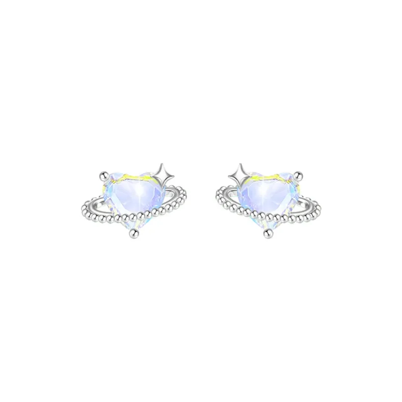 TRVMOE S990 Sterling Silver Stud Earrings Women's-0