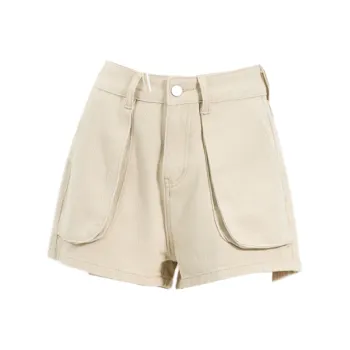 ZXZA Denim Shorts Women's Creamy Apricot