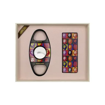 GUEVARA Cigar Tool Set, Sharp And Smooth Cigar Cutter With Blue Flame Lighter, Gift Box Set