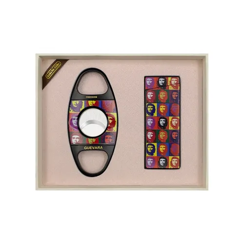 GUEVARA Cigar Tool Set, Sharp And Smooth Cigar Cutter With Blue Flame Lighter, Gift Box Set