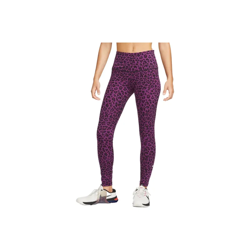 Nike High-Waisted Printed Leggings Athletic Trousers Women's Purple-0