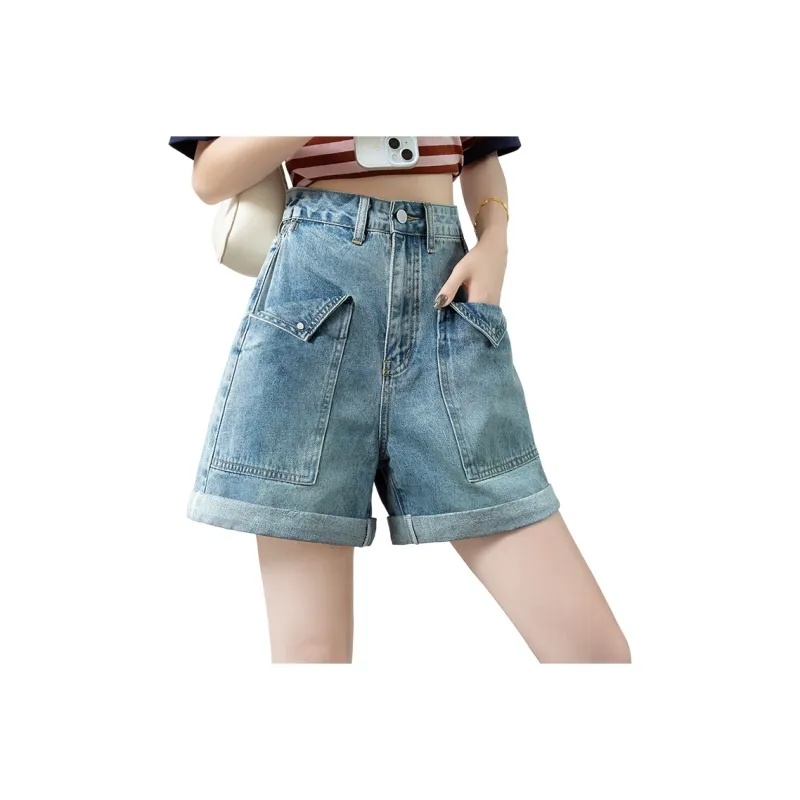 Cypress House Denim Shorts Women's Light Gray Blue-0