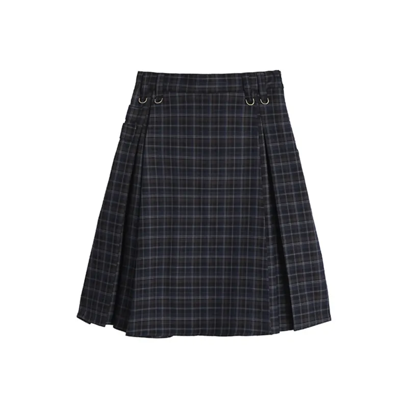 COVER TIME Casual Long Skirt Women's Dark Blue-0