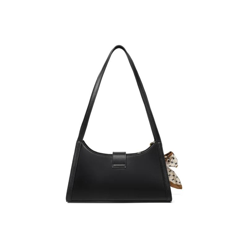 C°BANNER Cow Leather Shoulder Bag Small Size Women's Black-3
