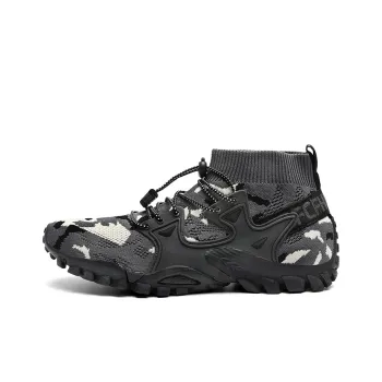TELENT Abrasion Resistant Coverage Mid Top Hiking Shoes Men's Black