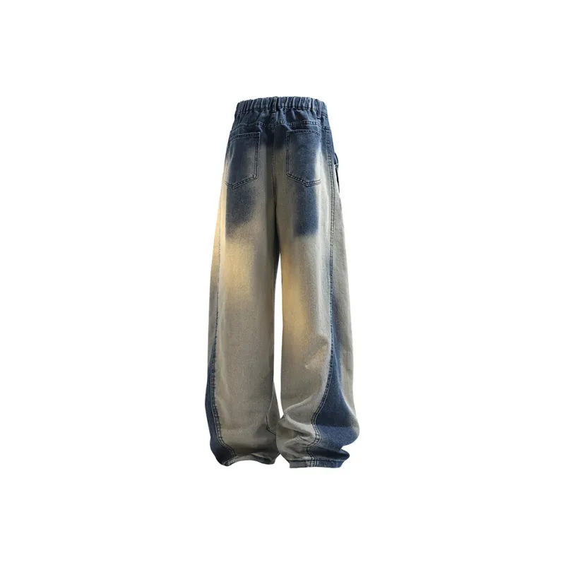 Lulifama Jeans Unisex Yellow Mud Blue-1